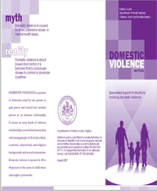 violence brochure brochures fairfaxcounty