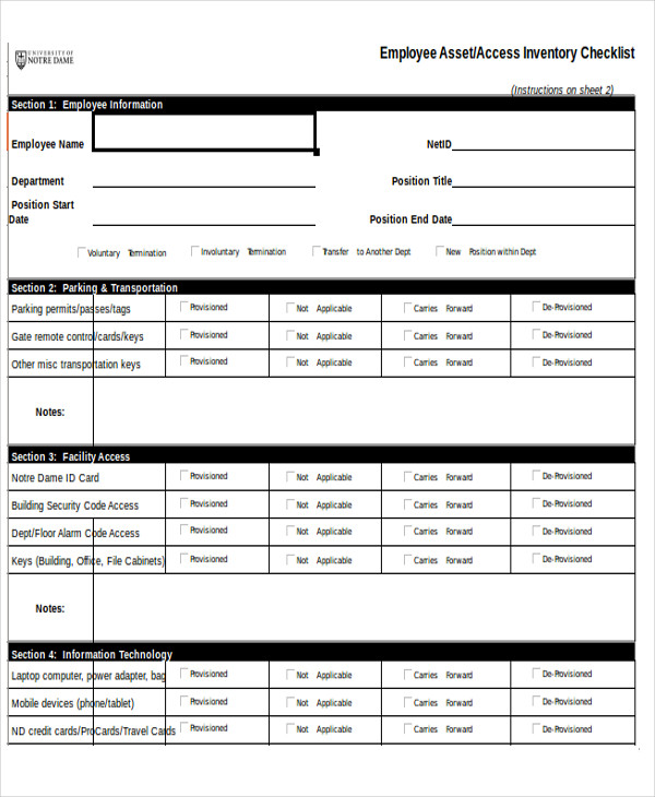 Equipment Tracking Templates