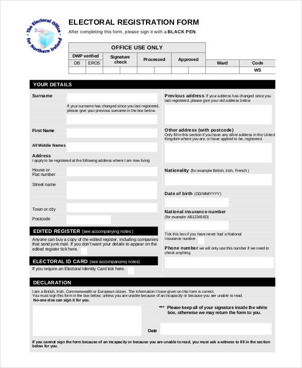 printable electoral registration form