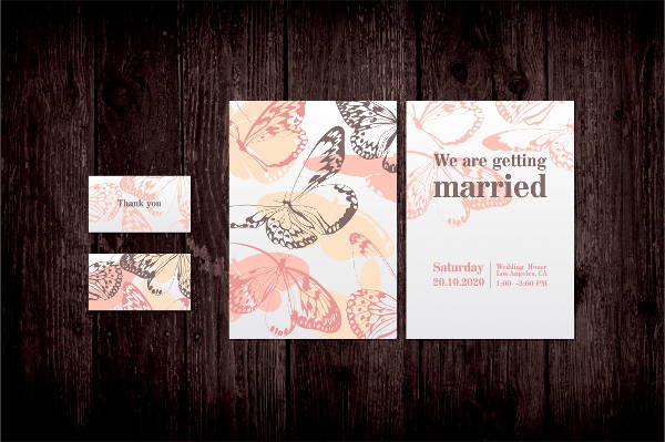 butterfly wedding invitation template