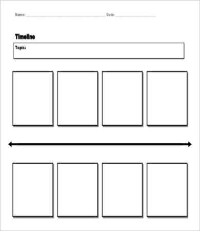 blank horisontal history timeline template for kids