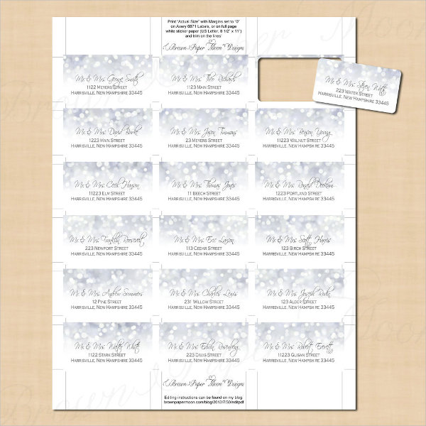 address labels template microsoft word