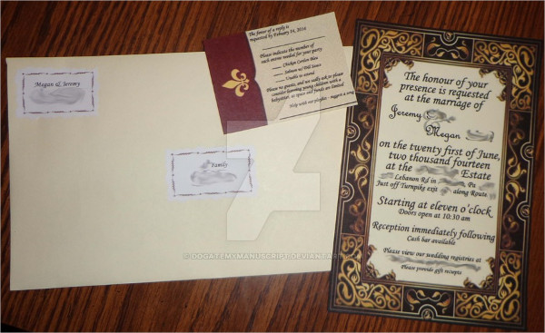 printable wedding invitation address label