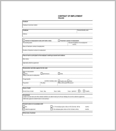 contract of employee agreement in pdf