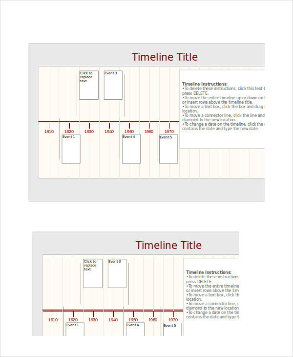 Excel Timeline Template 6+ Free Excel Documents Download