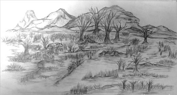 Landscape Sketch Drawing Best - Drawing Skill