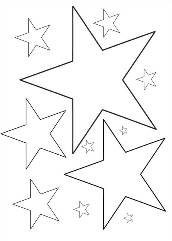 Printable Coloring Stars Coloring Pages