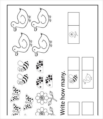 free printable preschool counting worksheets