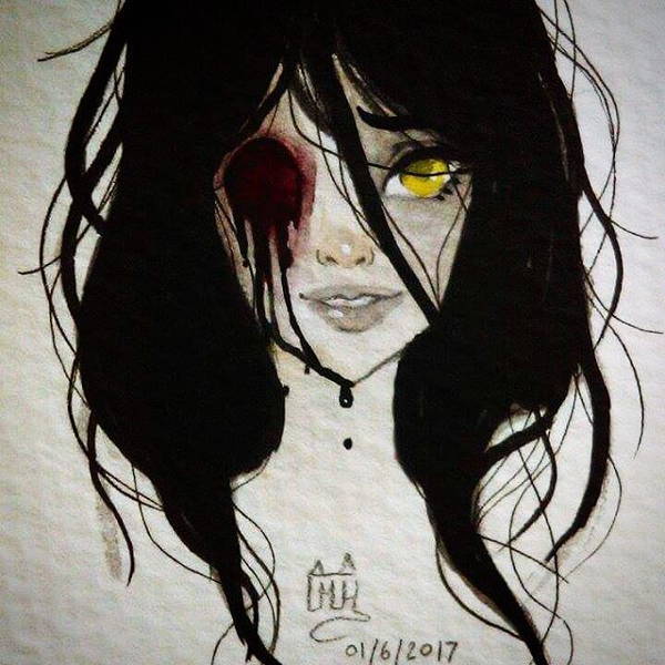 creepy drawings of girls