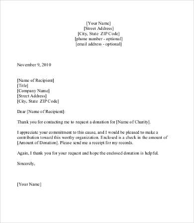 official reply letter sample