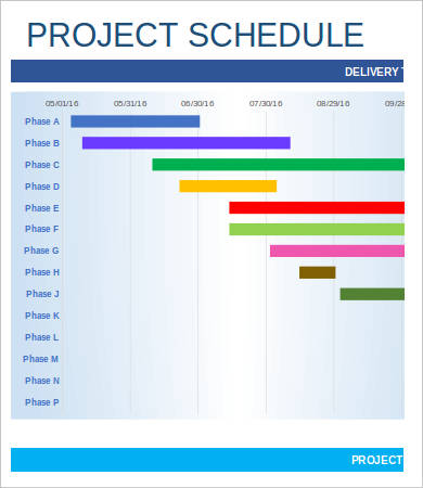 Project Schedule Template -12+ Free Sample, Example, Format | Free ...