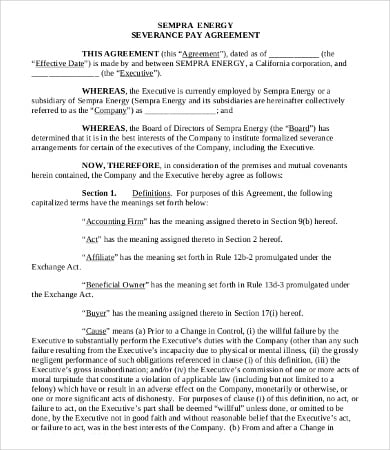 Severance Agreement Template 10 Free Word Pdf Documents Download Free Premium Templates