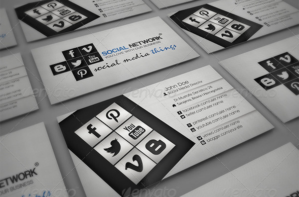 professional social media business card design