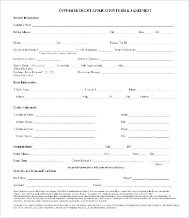 Business Credit Application Form - 11+ Free Word, PDF Documents Download