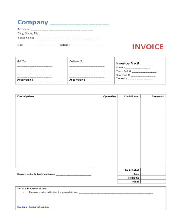 Bakery Invoice Templates 16 Free Word Excel PDF Format Download