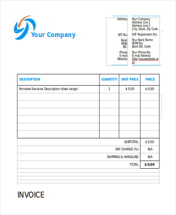 Bakery Receipt Template