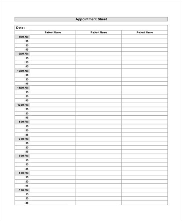 8 Patient Sign In Sheet Templates