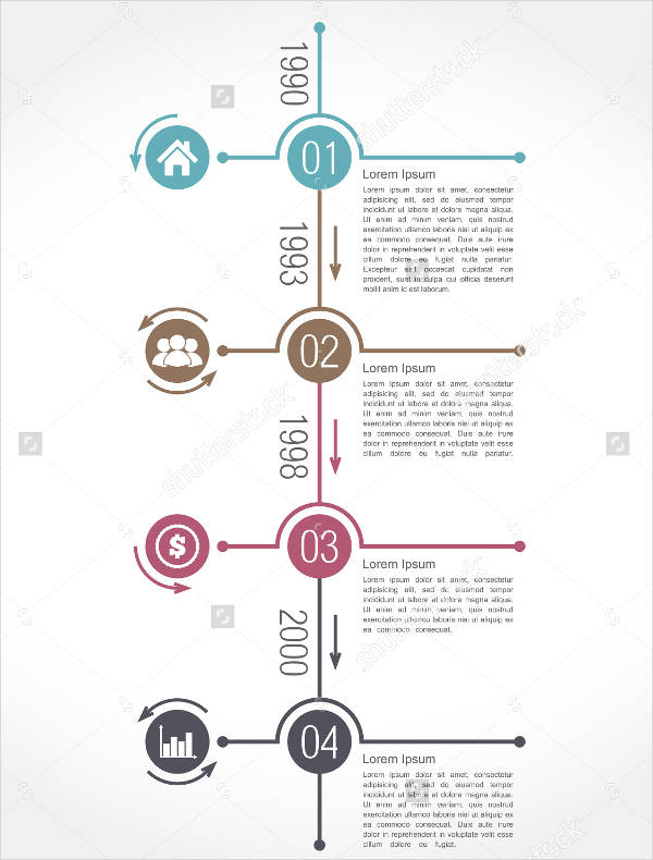 5+Vertical Timeline Templates