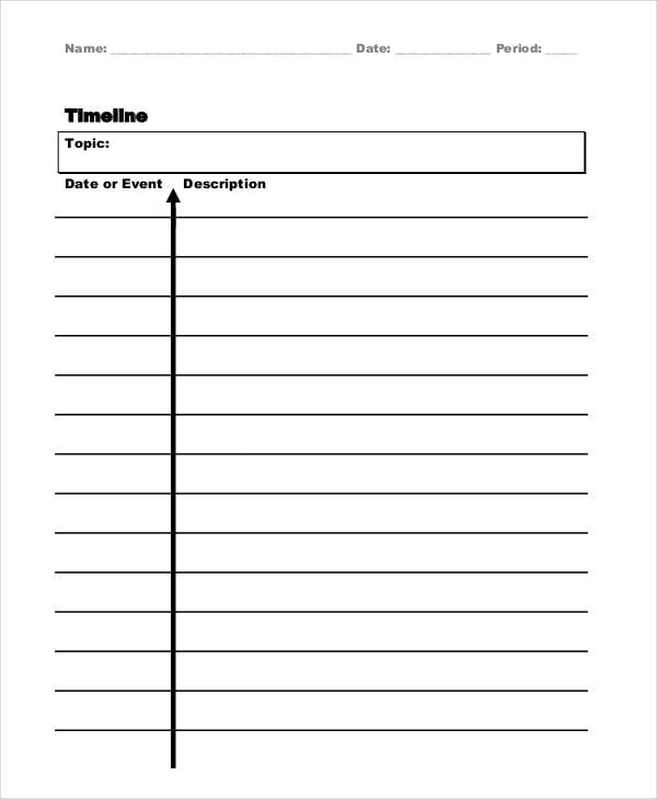 printable history timeline blank template