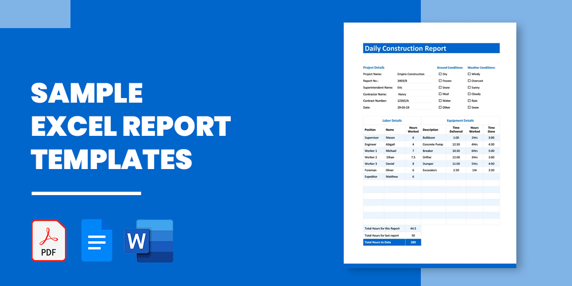 free excel report templates