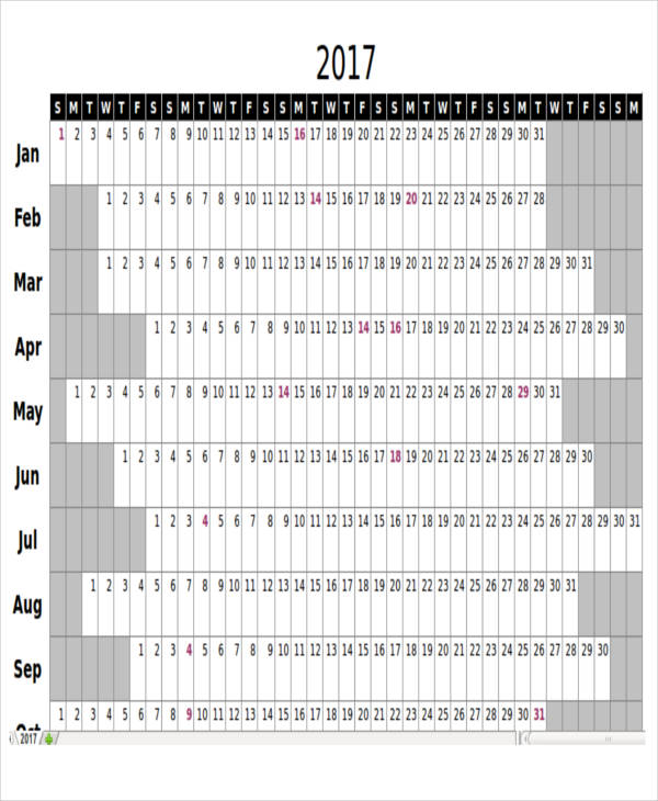 excel calendar project timeline template