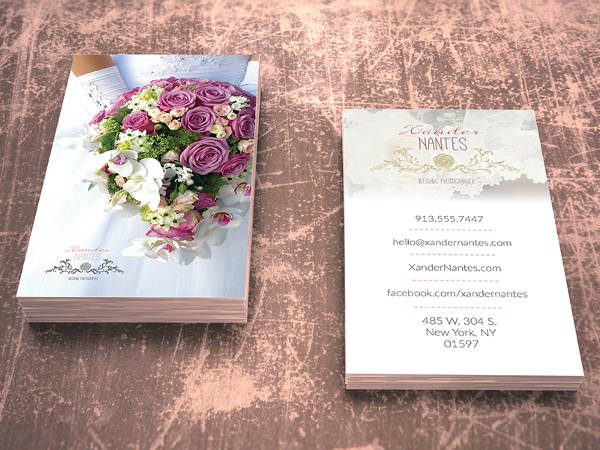 wedding photographer business card