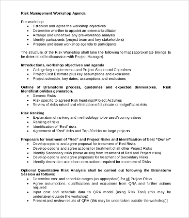 Workshop Agenda Template - 11+ Free Word, Excel, PDF Documents Download