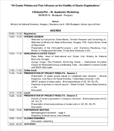 Workshop Agenda Template - 11+ Free Word, Excel, PDF Documents Download