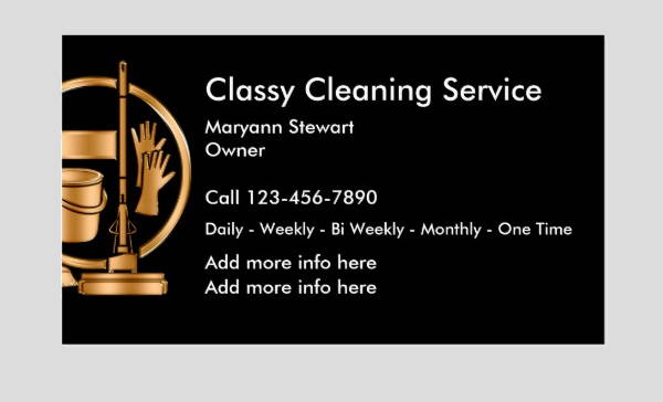 Cleaning Business Cards Examples Home Interior Design