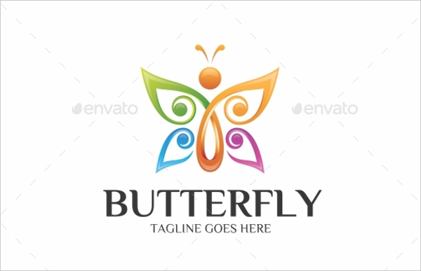 modern butterfly logo