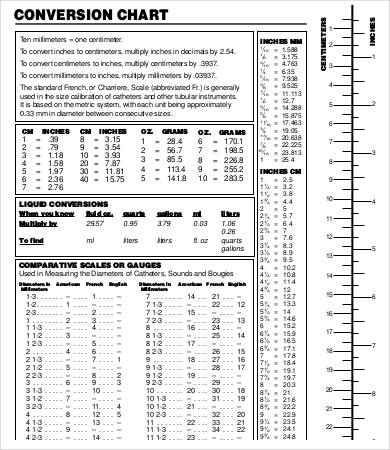 Editable Liquid Measurement Chart - 9+ Free Word, PDF Documents