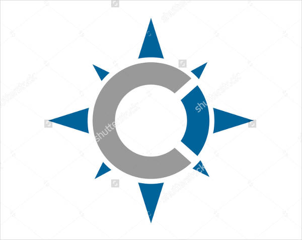 blue compass logo template