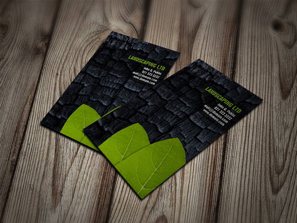 landscaping service business cards