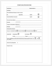 sample student loan application form download