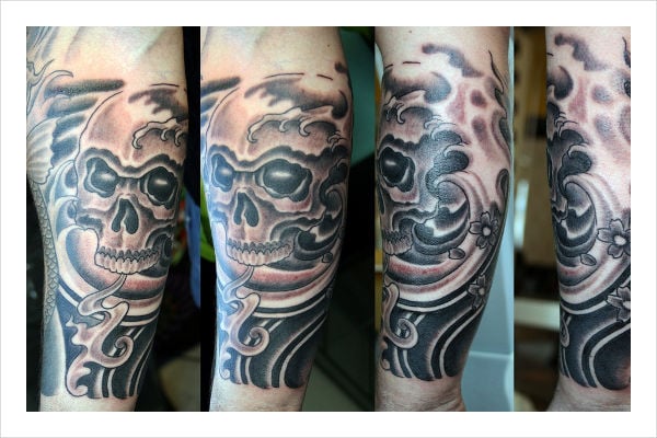 sugar skull half sleeve tattoo designs