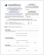 vendor registration application template pdf format free donwload