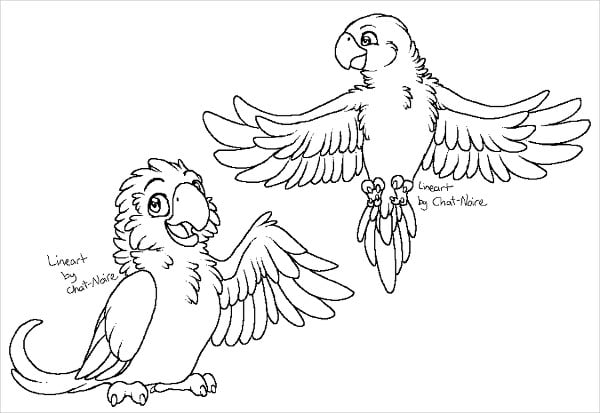 printable parrots template