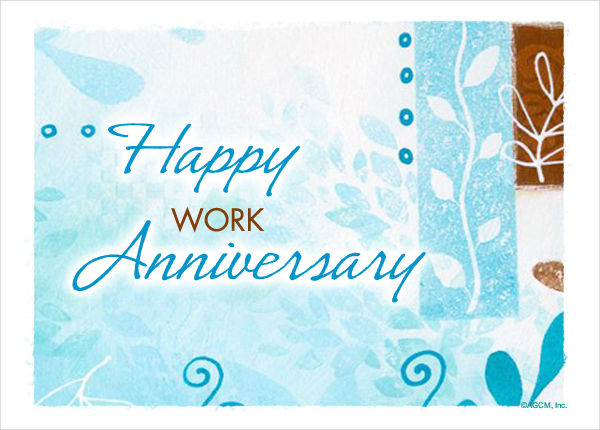 Work Anniversary Card Template Free Printable Templates