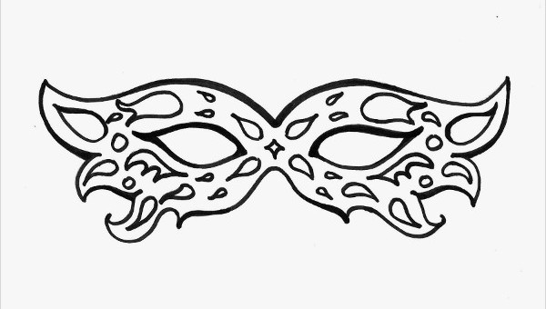 Masquerade Mask Template Sample Template