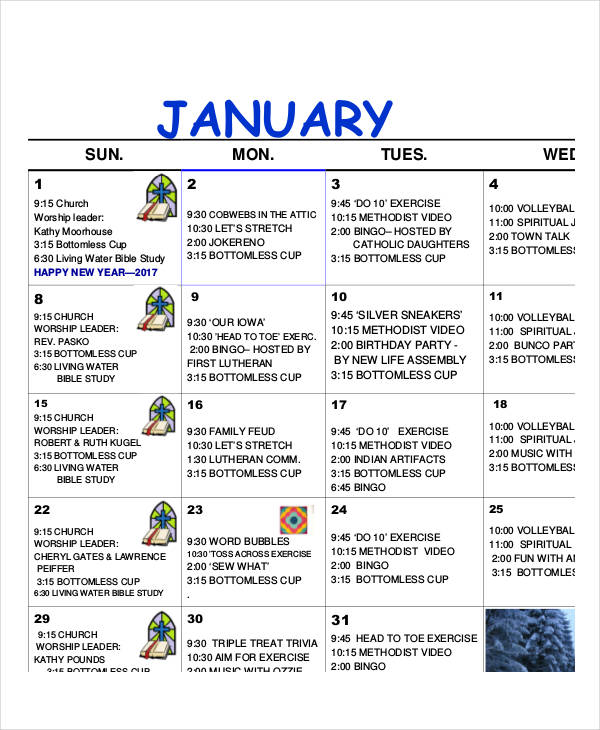 activity calendar template 12 free pdf docs word format download