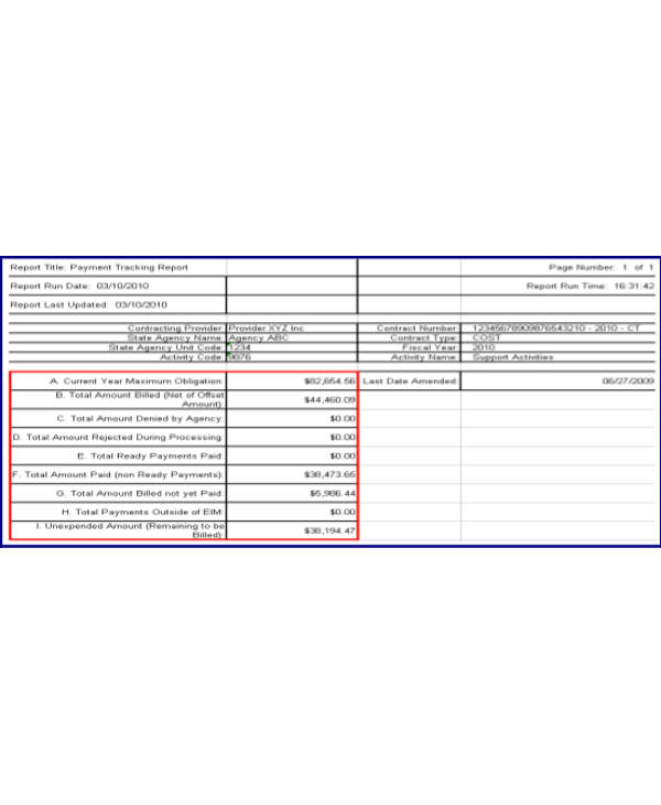 Payment Tracking Templates