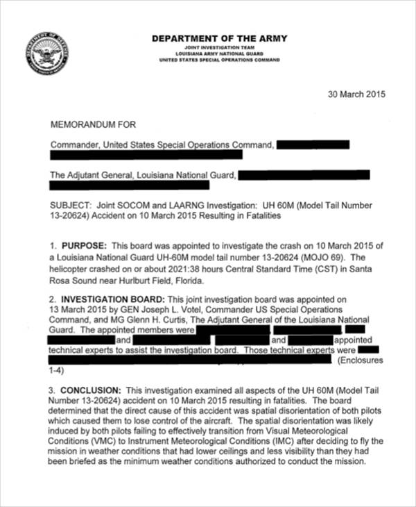 army appointment memorandum template