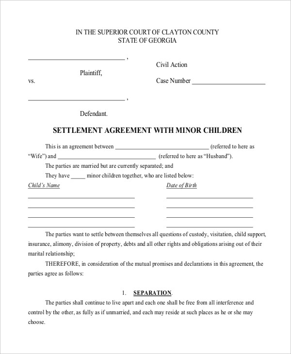 10 Child Support Agreement Templates Pdf Doc Free Premium Templates