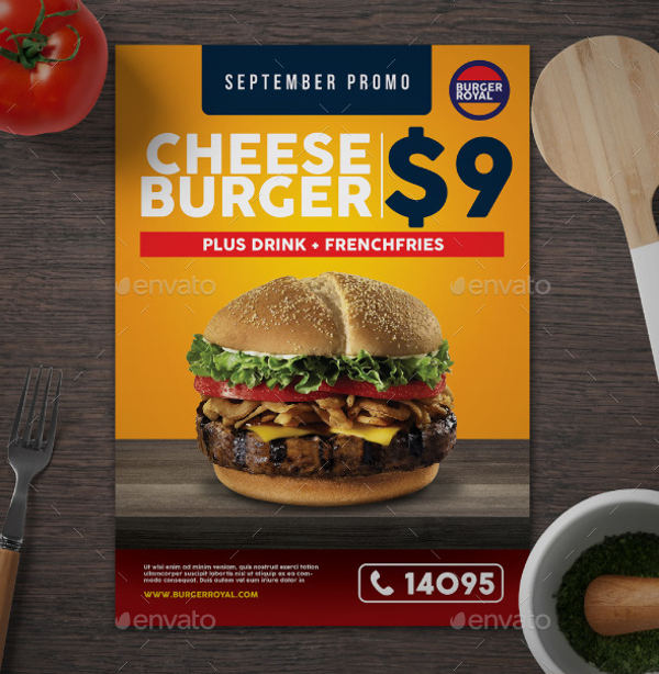 11 + Beautiful Burger Flyers - Word, PSD, AI, EPS Vector | Free