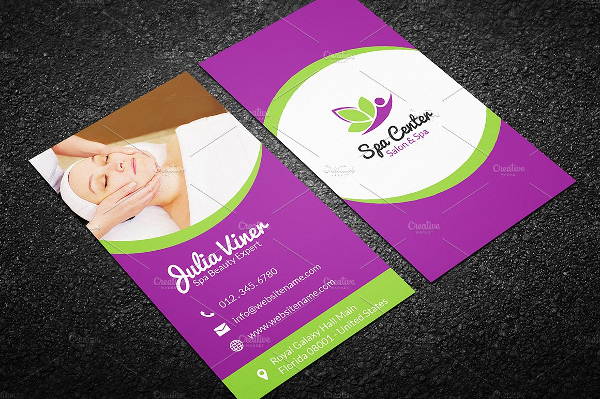 spa and beauty business card