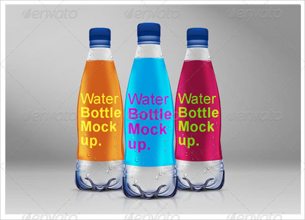 photorealistic water bottle mock up