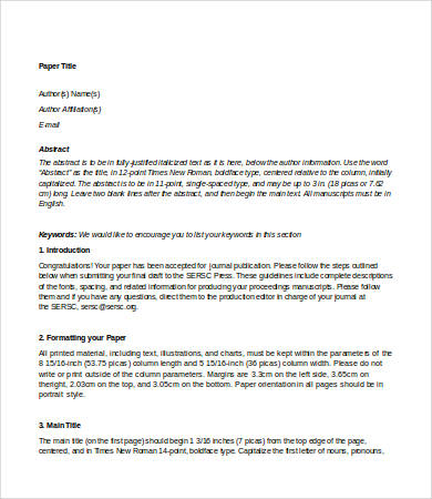 Image 7 for Journal Paper Template Word
