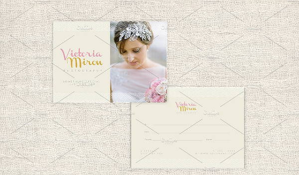 wedding photographer gift card