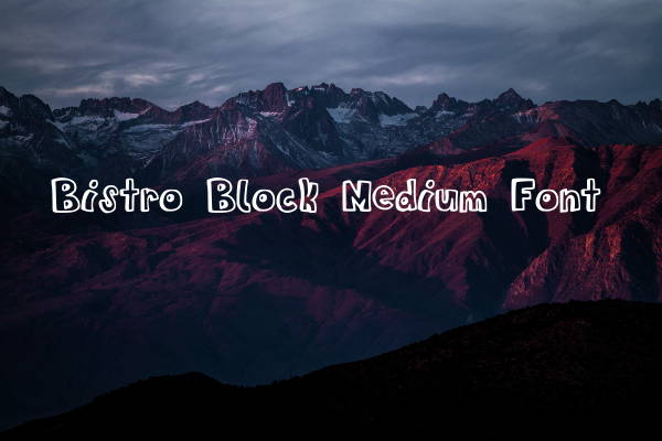 block bold letters font