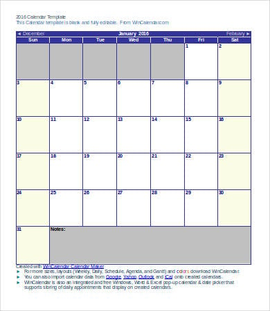Monthly Hourly Calendar Template | HQ Printable Documents
